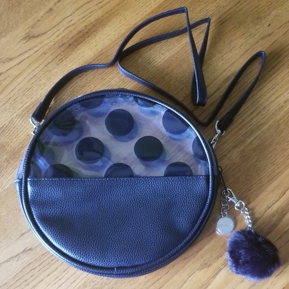 Sephora Black Dot Circle crossbody purse